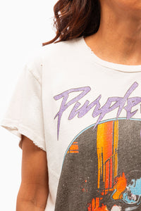 MADEWORN PURPLE RAIN CONCERT TEE IN VINTAGE WHITE