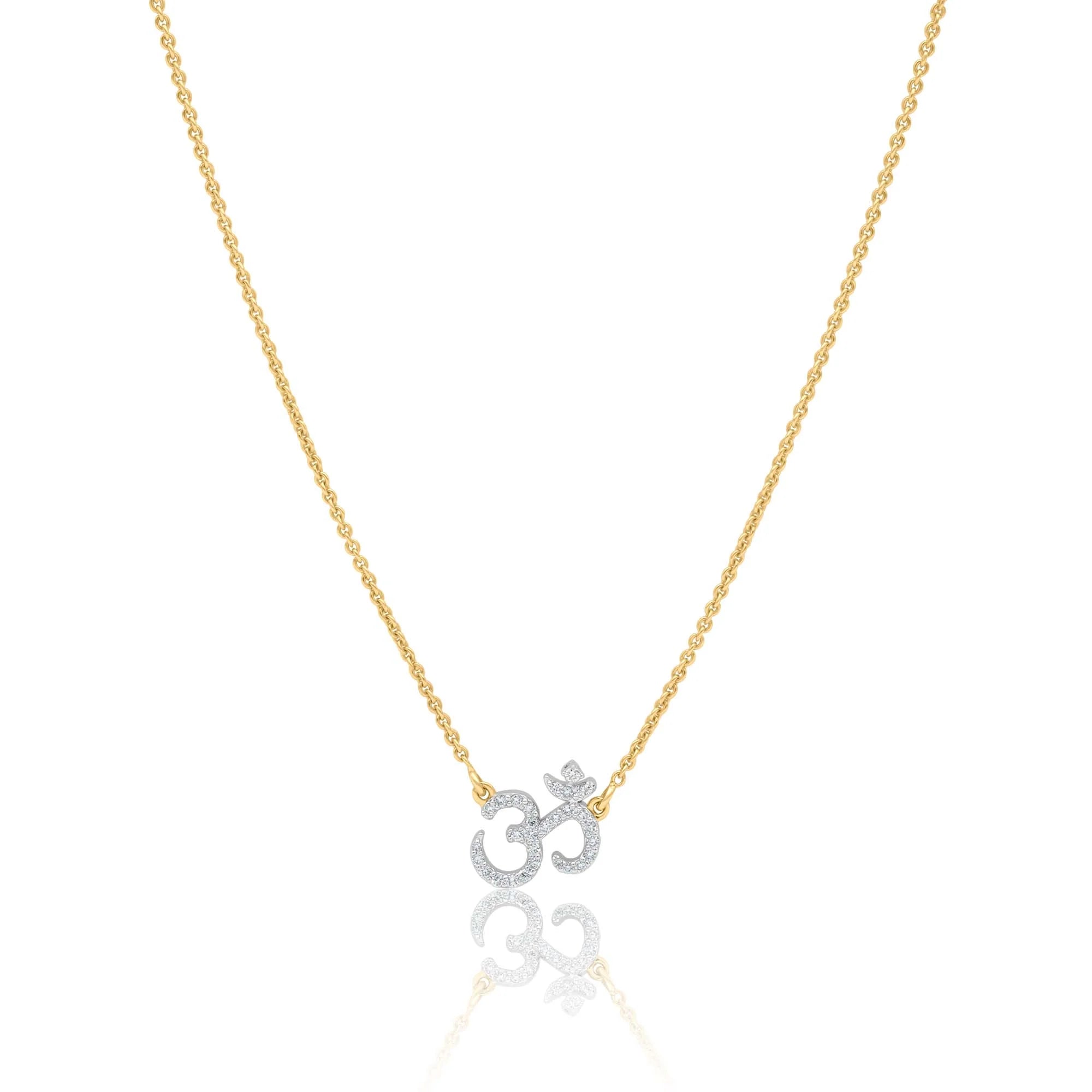 MONISHA MELWANI GOLD DIAMOND OHM NECKLACE