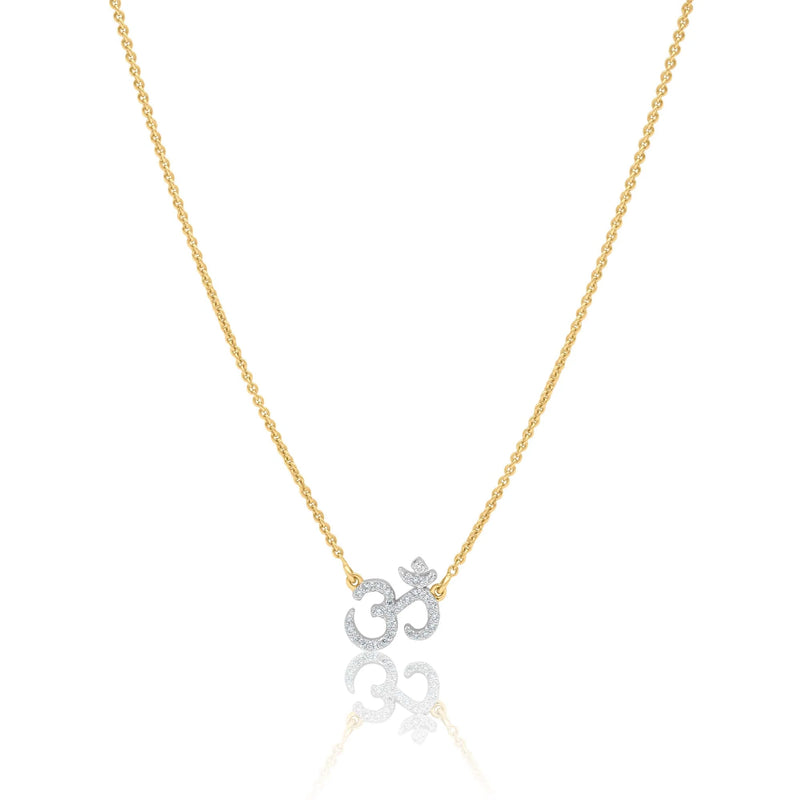 MONISHA MELWANI GOLD DIAMOND OHM NECKLACE