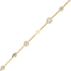 MONISHA MELWANI GOLD DIAMOND MULTI EVIL EYE CHARMS BRACELET