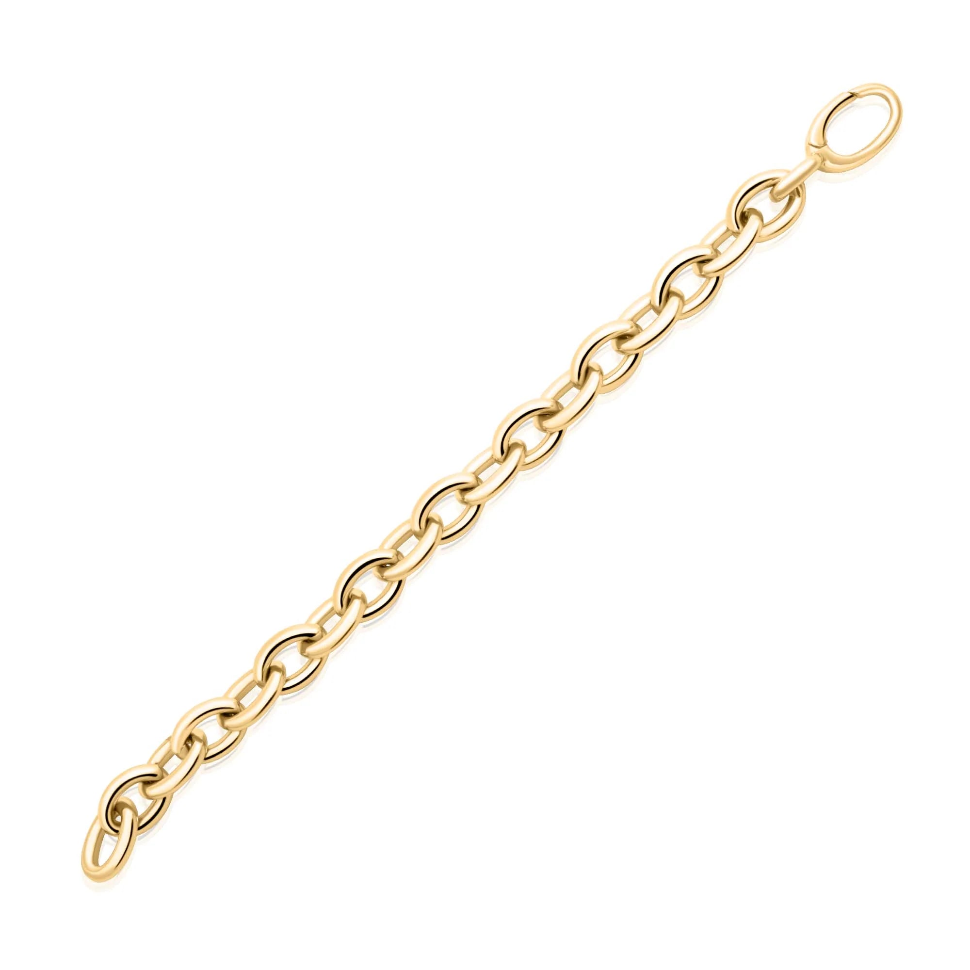 MONISHA MELWANI GOLD CHUNKY BIG OVAL PAPERCLIP BRACELET