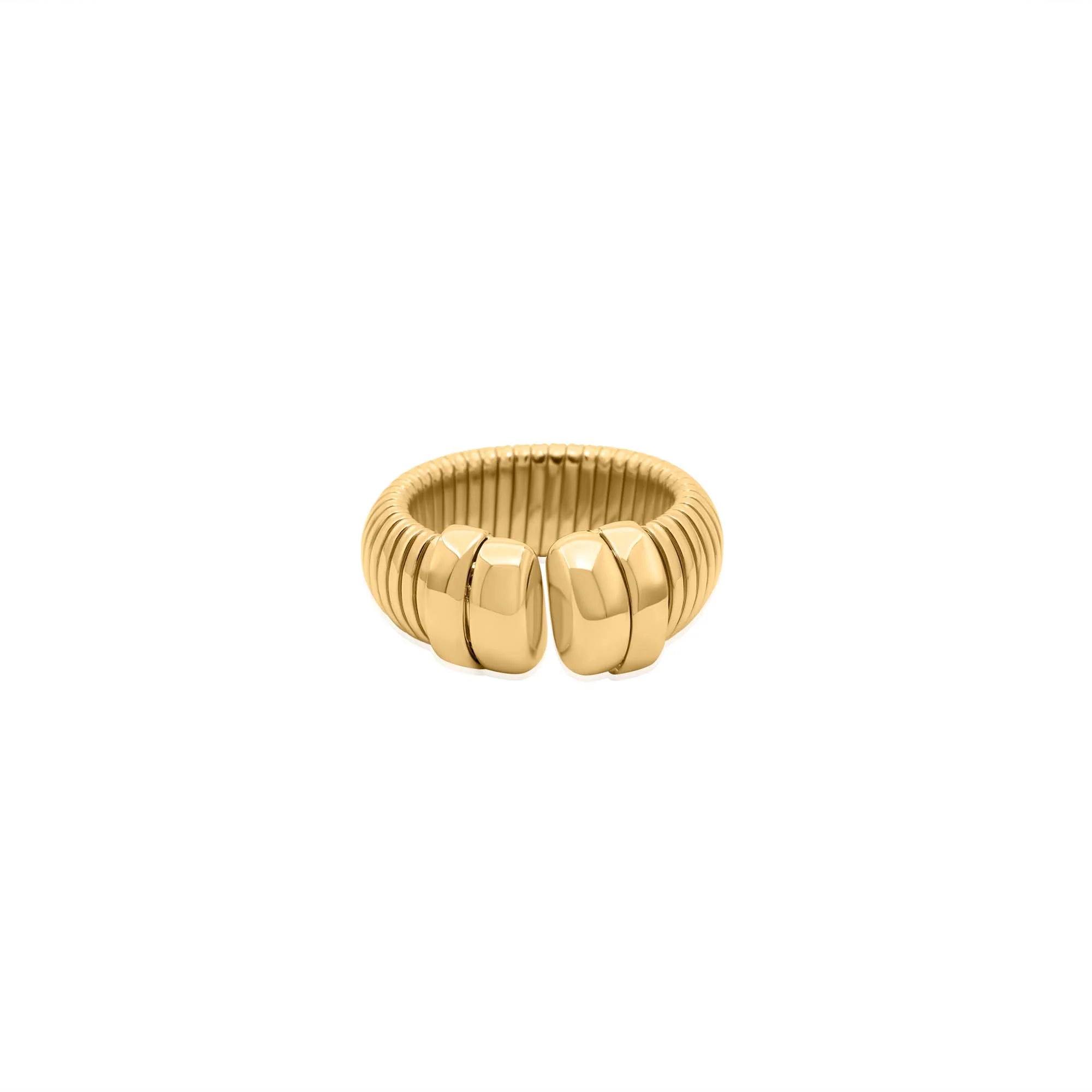 MONISHA MELWANI GOLD LARGE SNAKE CHAIN RING