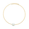 MONISHA MELWANI GOLD MOTHER OF PEARL BALL CHOKER NECKLACE