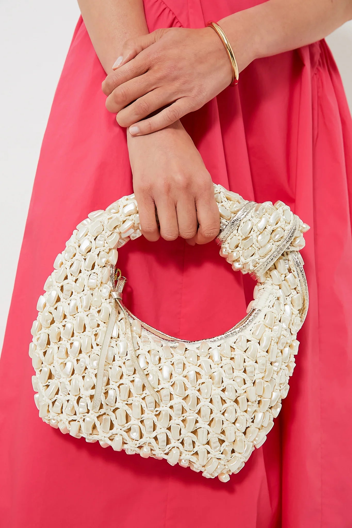 POOLSIDE BAGS JOSIE KNOT BAG IN PEARL