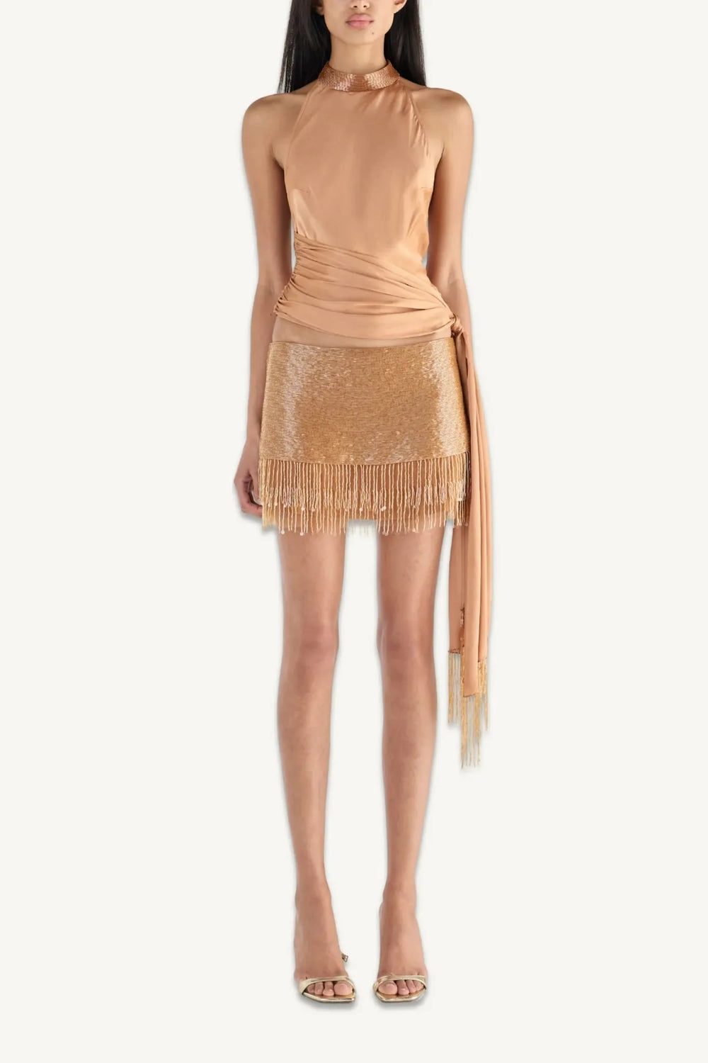ESTELLA HAND BEADED MINI SKIRT