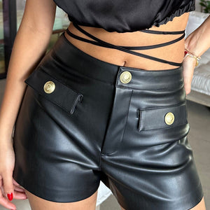 DIONNE FAUX LEATHER SHORT
