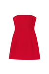 A.L.C. ELSIE STRAPLESS MINI DRESS IN REALLY RED