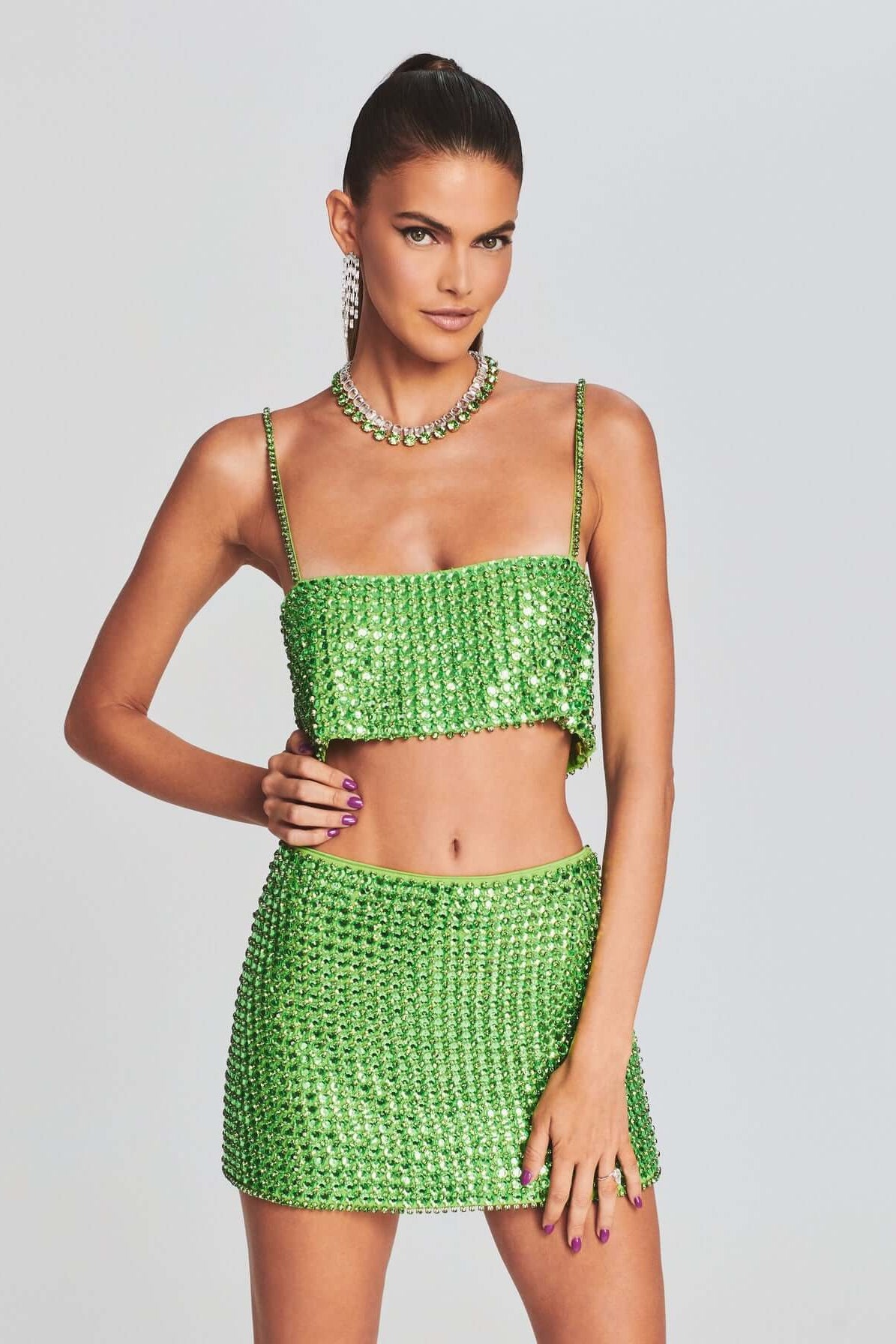 RETROFETE RUBY SKIRT IN LIME PUNCH