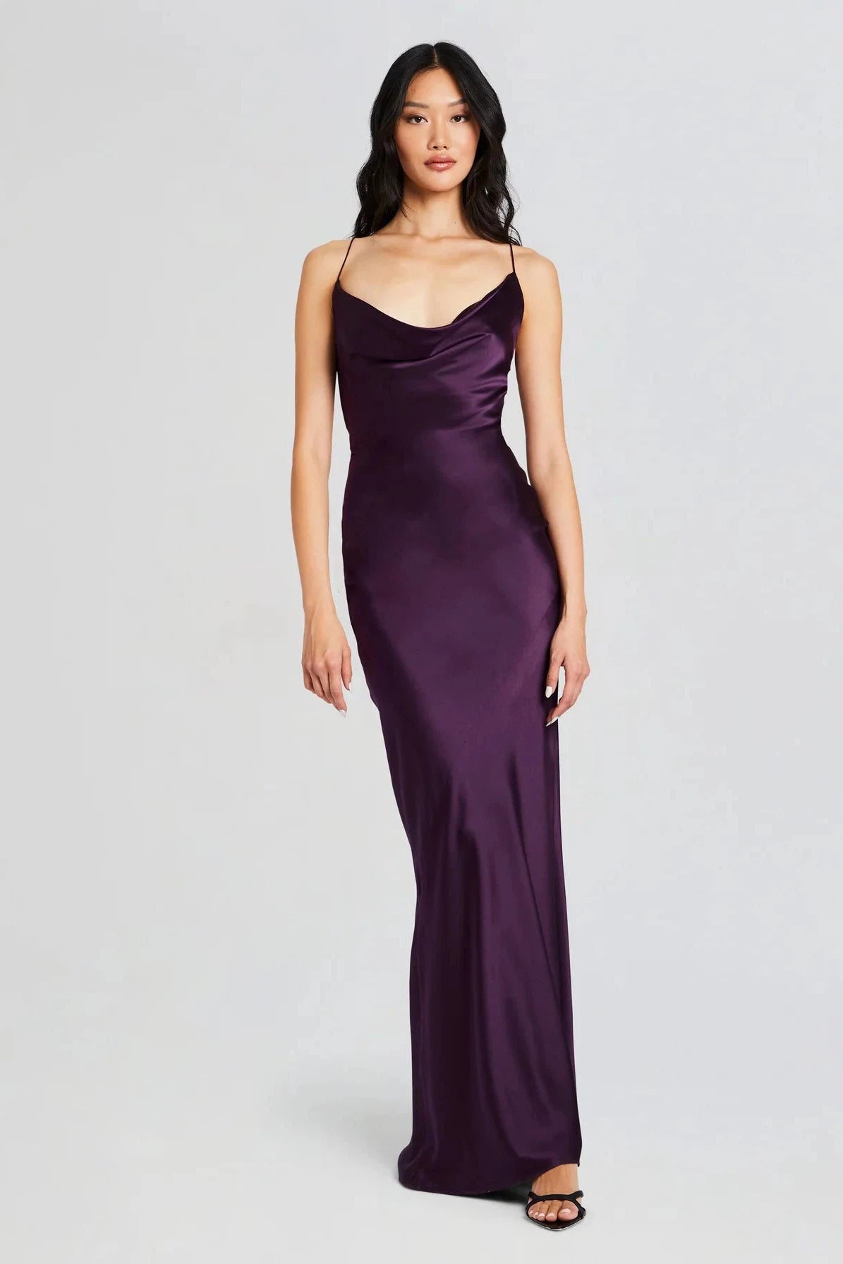 Eggplant Floor Length Dress