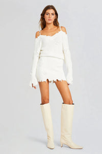 SEROYA MAUDE DRESS IN WINTER WHITE