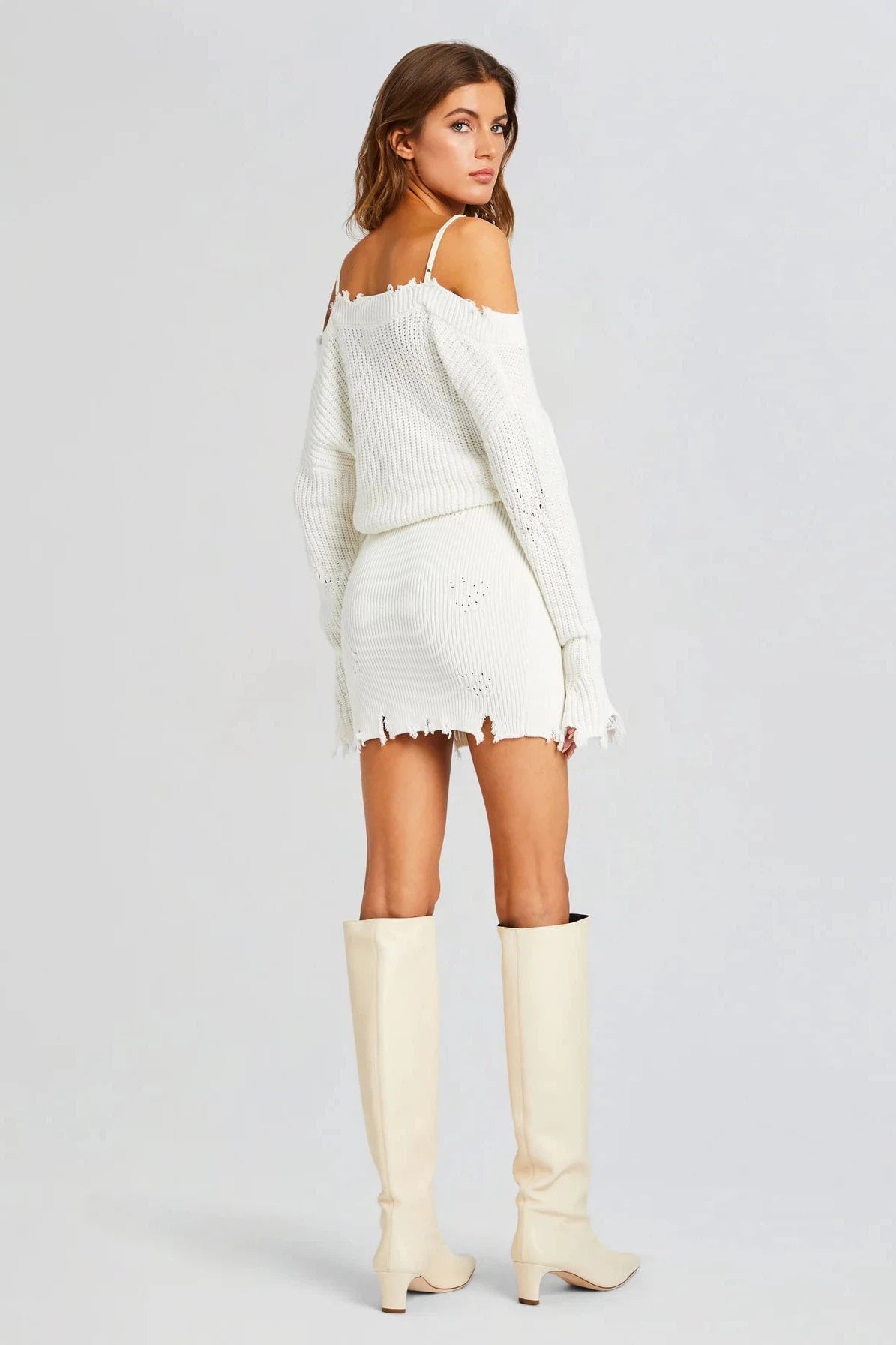 SEROYA MAUDE DRESS IN WINTER WHITE