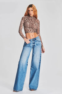 SEROYA SANA TOP IN TAN OCELOT