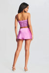 SER.O.YA SARRA SILK SKIRT IN ROSE BUD