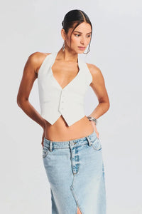 RETROFETE FLORENCE VEST IN WHITE