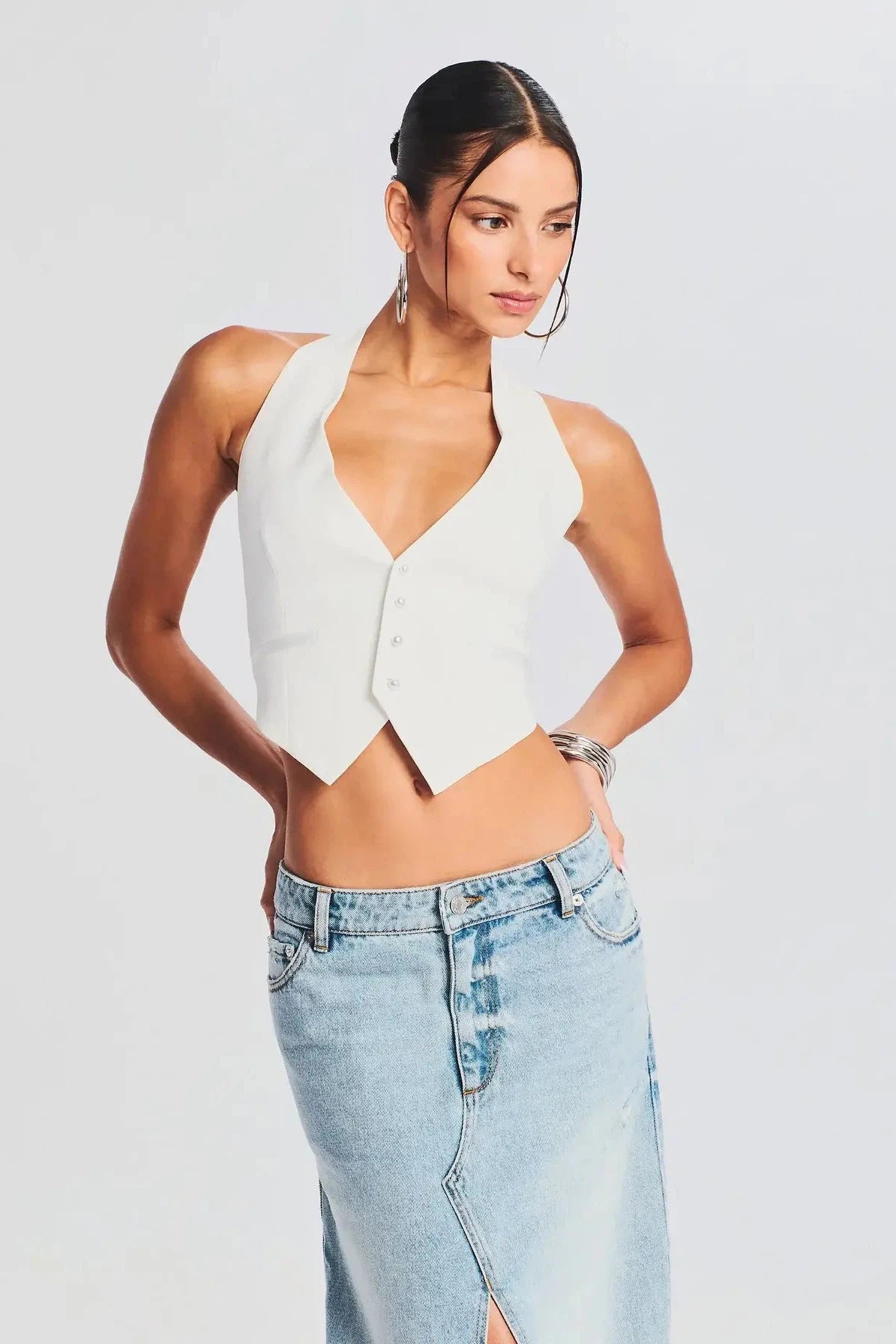 RETROFETE FLORENCE VEST IN WHITE