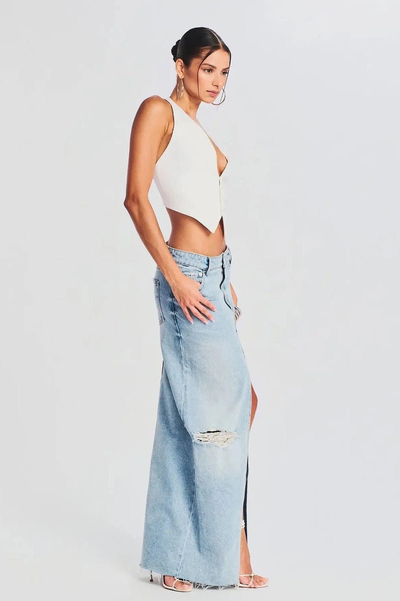 RETROFETE FLORENCE VEST IN WHITE