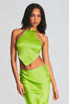 SER.O.YA BESS SCARF TOP IN CHARTREUSE