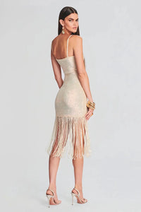 RETROFETE NALU DRESS IN IRIDESCENT IVORY