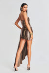 RETROFETE DANIELE DRESS IN METALLIC BRONZE-DRESS-RETROFETE-Big Drop NYC