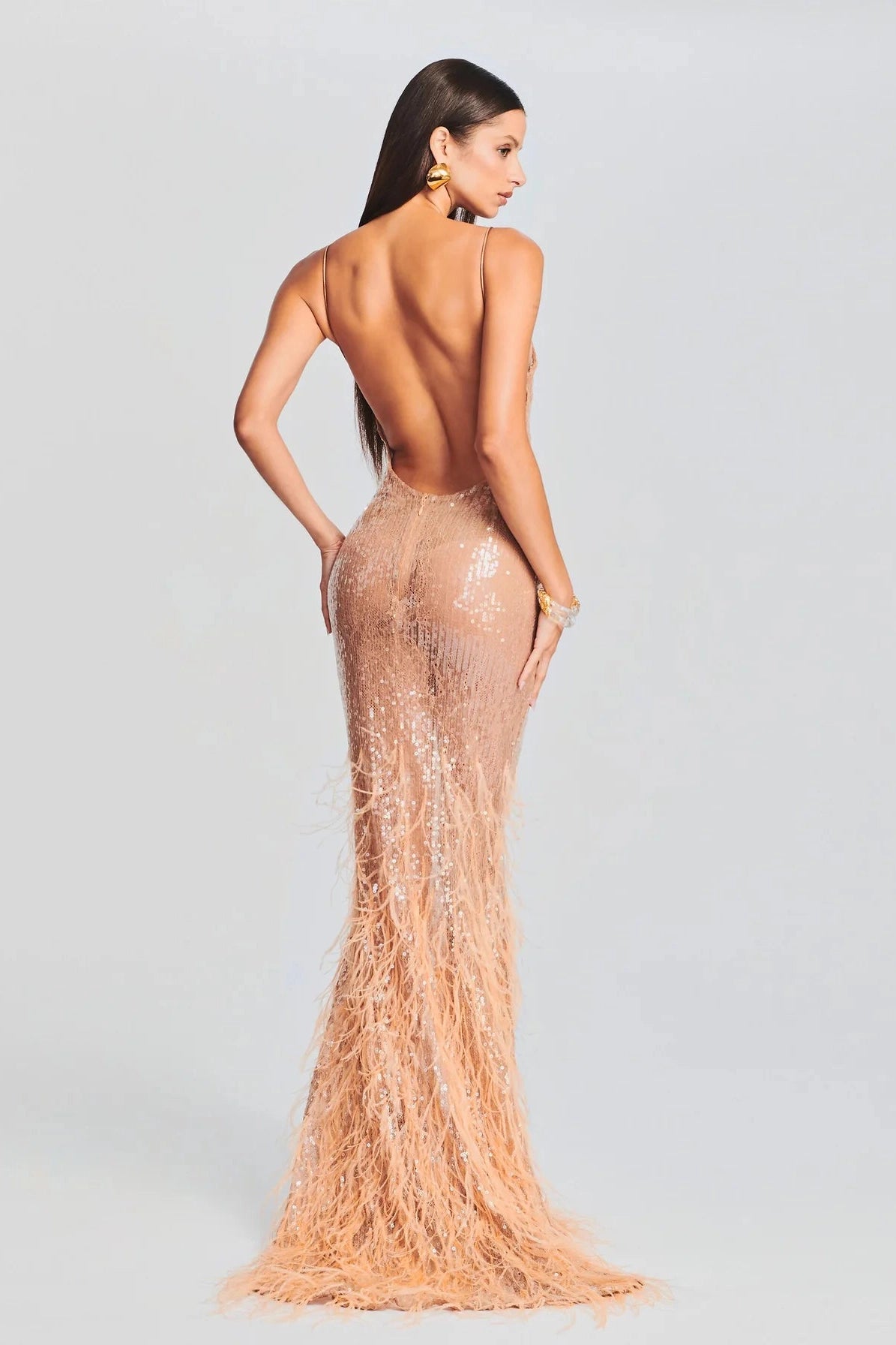 RETROFETE ODESSA DRESS IN TANNIN