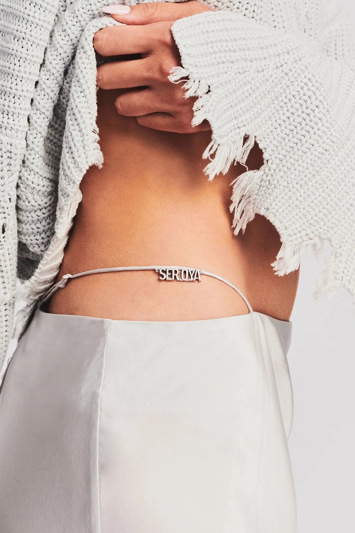 SEROYA SILVANA MAXI SKIRT IN SILVER