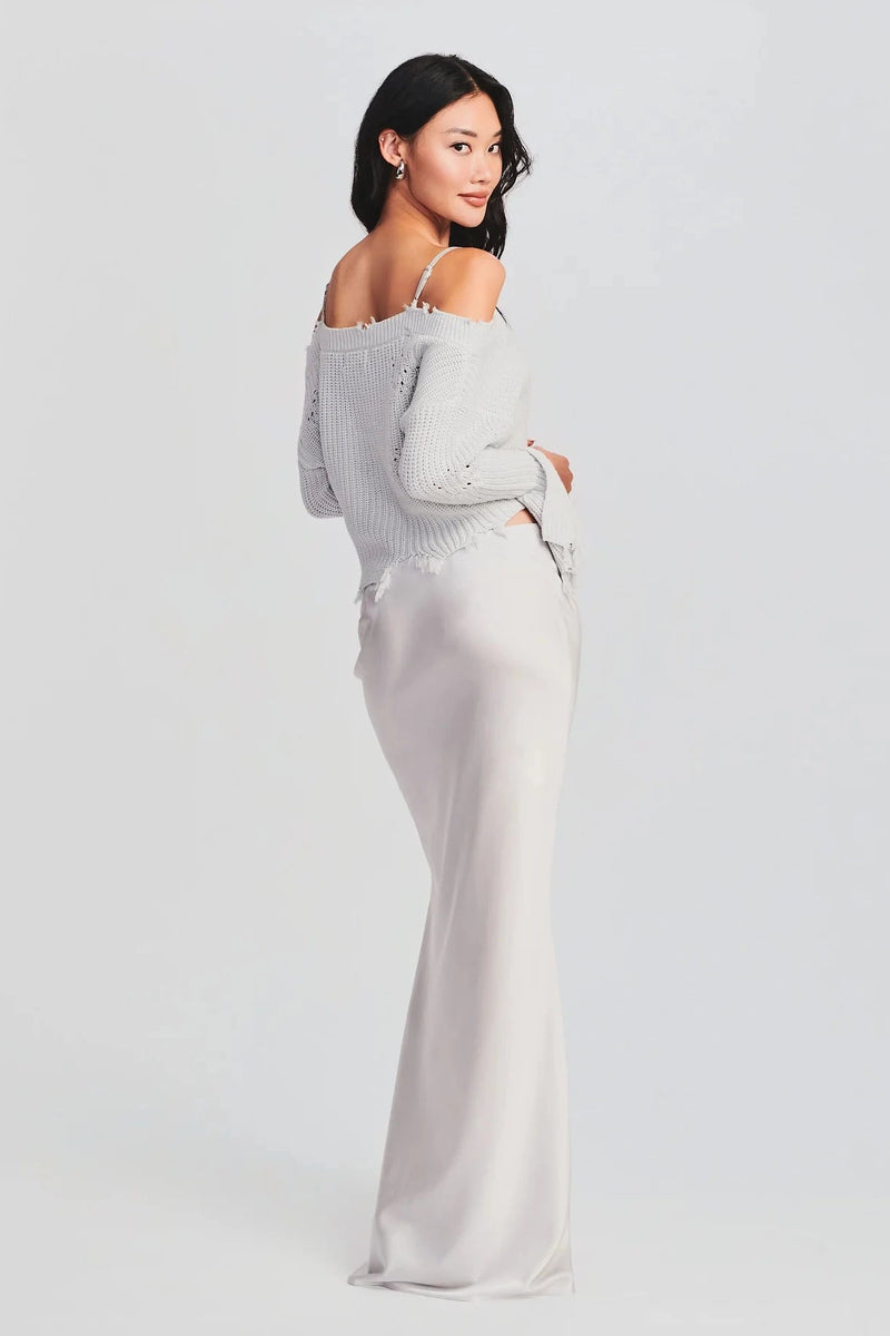 SEROYA SILVANA MAXI SKIRT IN SILVER