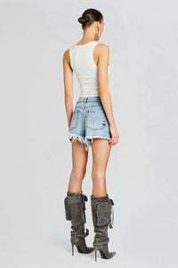 RETROFETE AMANI TANK IN WHITE-TOPS-RETROFETE-Big Drop NYC