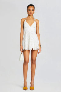 CHARO RUIZ IBIZA CLUZET SHORT DRESS IN IVORY LOLITA