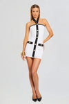 RETROFETE HARPER DRESS IN WHITE/BLACK