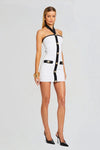 RETROFETE HARPER DRESS IN WHITE/BLACK