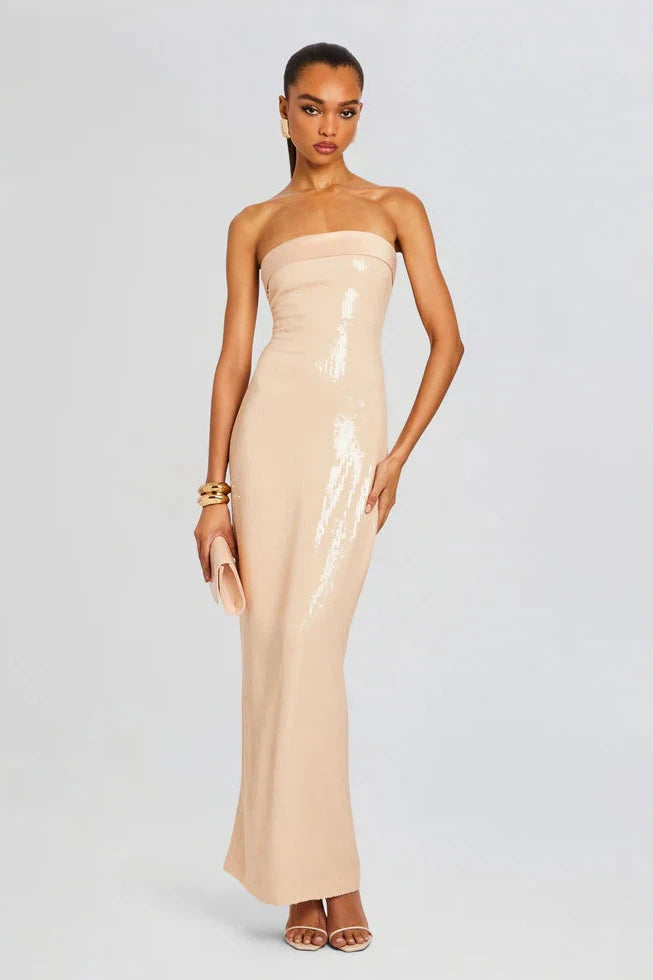 RETROFETE ALEXANDRA DRESS IN NUDE