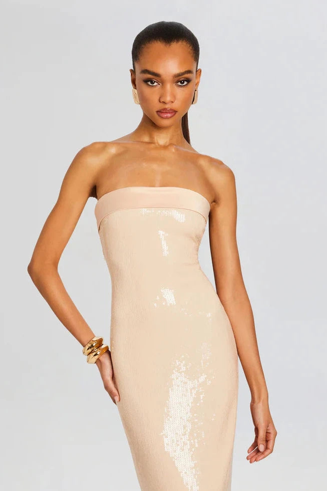 RETROFETE ALEXANDRA DRESS IN NUDE