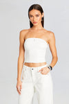 RETROFETE SAMANTHA TUBE TOP IN WHITE