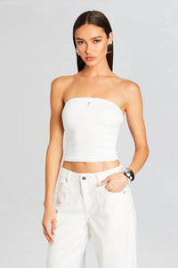 RETROFETE SAMANTHA TUBE TOP IN WHITE