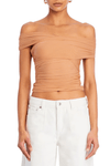 SER.O.YA ARUBA MESH TOP IN CARAMEL