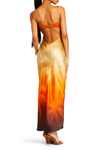 SER.O.YA KAYLA SILK DRESS IN SUNSET PALM-BOTTOM-SEROYA-Big Drop NYC