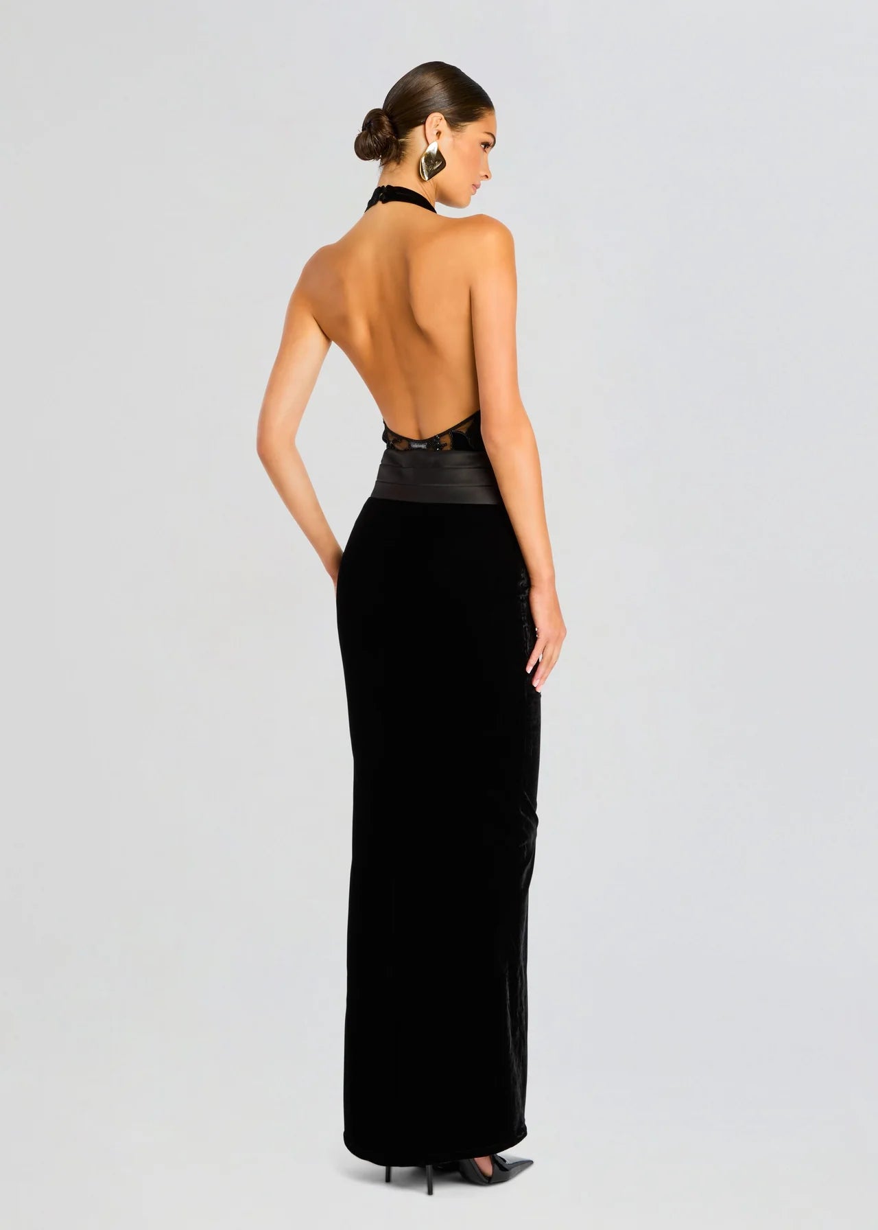 RETROFETE FLORA VELVET SKIRT IN BLACK Big Drop NYC