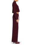 SEROYA CARMEN MID CROPPED SWEATER IN MERLOT