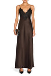 SEROYA GRENACHE SATIN MAXI DRESS IN ASH BROWN