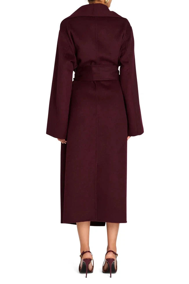 SEROYA MAVIS WOOL COAT IN MERLOT