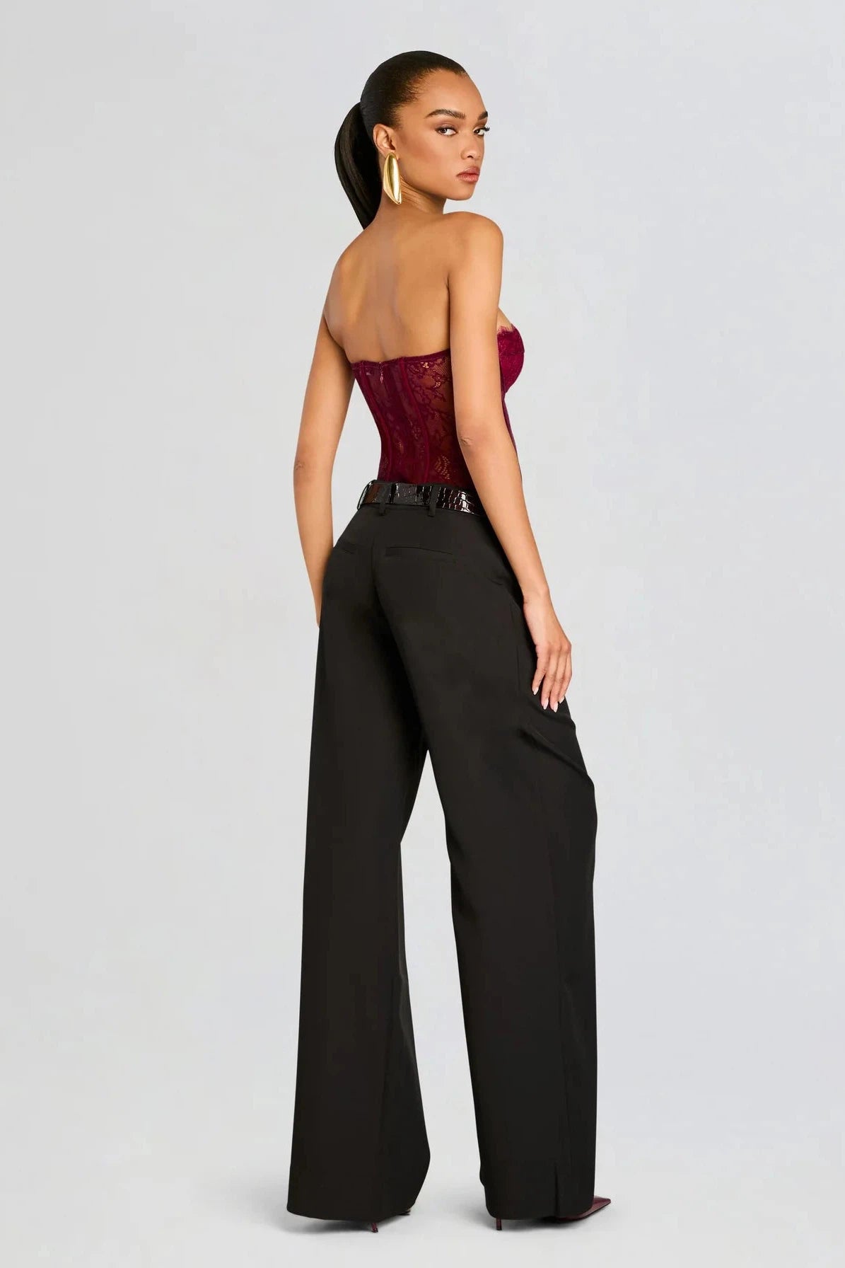 RETROFETE OTTO BODYSUIT IN MULBERRY