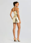 RETROFETE SYLVIE LEATHER DRESS IN GOLD