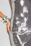 RETROFETE ELOISE SEQUIN DRESS IN SILVER