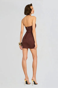 RETROFETE HARLYNN KNIT DRESS IN METALLIC PECAN