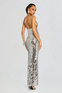 RETROFETE PERRI DRESS IN SILVER