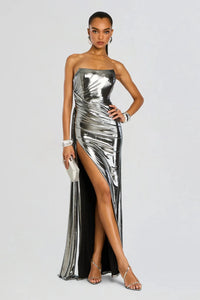 RETROFETE SHIVANI GOWN IN GUNMETAL