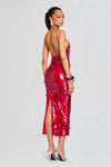 RETROFETE ALANA SEQUIN DRESS IN CERISE