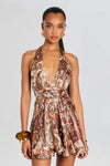 ALEXANDRIA SILK MINI DRESS