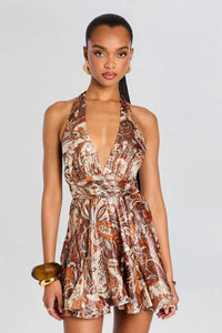 ALEXANDRIA SILK MINI DRESS