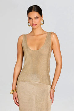 HERO METALLIC KNIT TANK